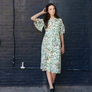 MEG SHOP Dress / Spring Floral Viola Dress / Size L